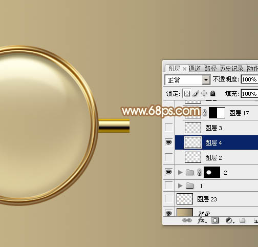 制作精致木柄放大镜图片的PS教程