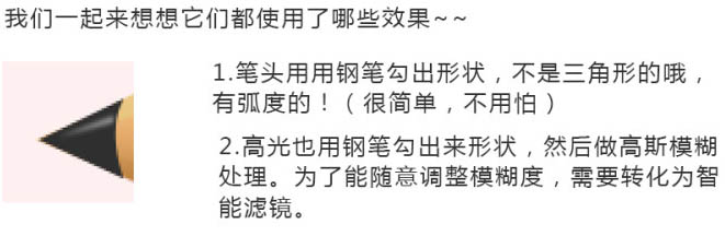 制作粗短可爱铅笔图片的PS实例教程