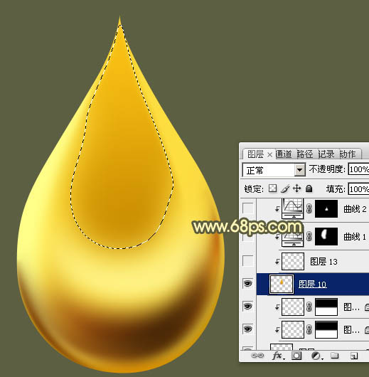 制作精致漂亮金色水滴图案的PS教程