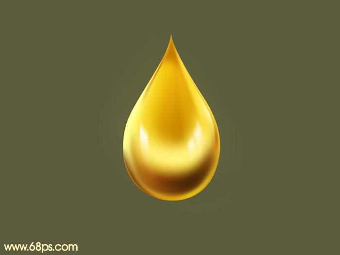 制作精致漂亮金色水滴图案的PS教程