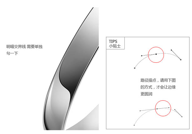 PS怎样制作逼真质感银色手镯图片