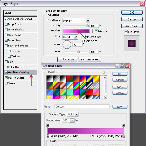 制作紫色透明水晶心形图案的PS教程