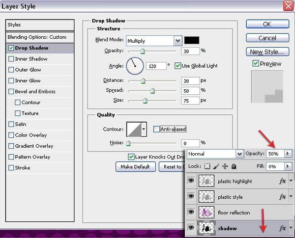 制作紫色透明水晶心形图案的PS教程