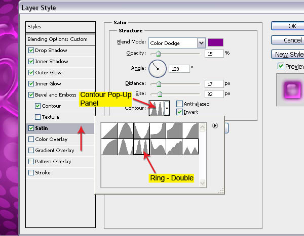 制作紫色透明水晶心形图案的PS教程