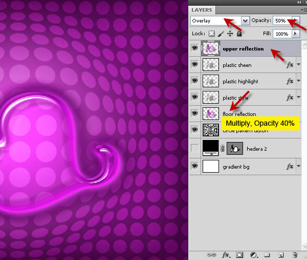 制作紫色透明水晶心形图案的PS教程