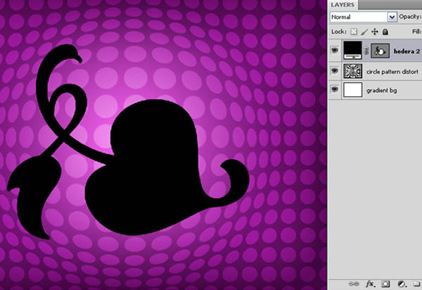制作紫色透明水晶心形图案的PS教程