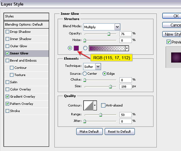 制作紫色透明水晶心形图案的PS教程
