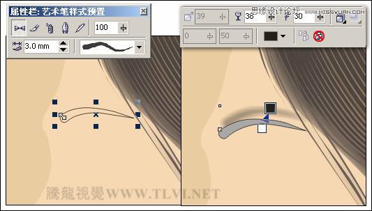 CorelDRAW绘制人物工笔画美女人物教程,PS教程,思缘教程网