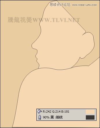 CorelDRAW绘制人物工笔画美女人物教程,PS教程,思缘教程网