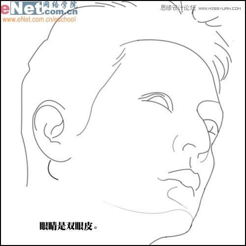 PS鼠绘帅气男生头像照片素描铅笔画