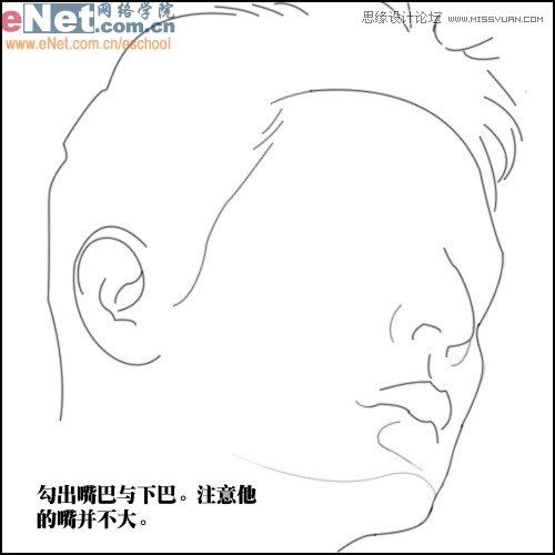 PS鼠绘帅气男生头像照片素描铅笔画