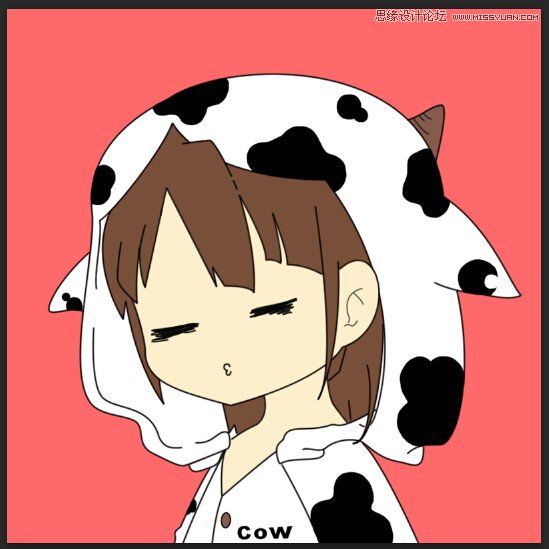 用PS鼠绘动漫可爱小女孩头像图片