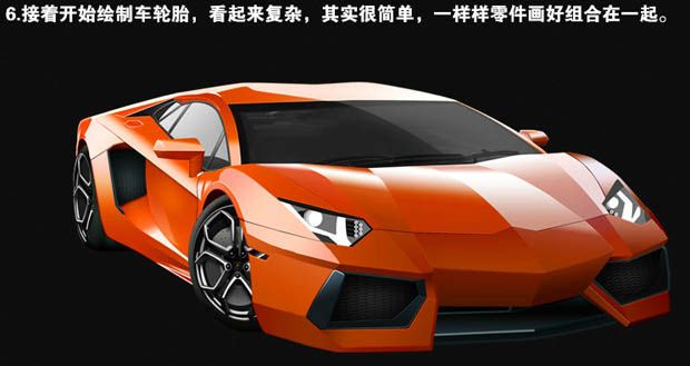 用PS鼠绘造型炫酷的红色保时捷跑车