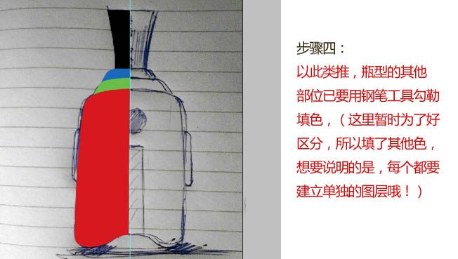 PS鼠绘大气古典风格的白酒酒瓶图片