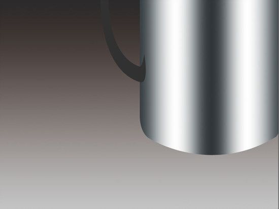用PS鼠绘不锈钢热水瓶局部图片