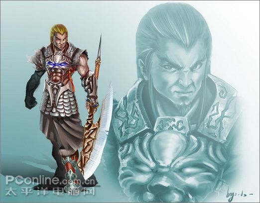PS鼠绘网络游戏中的人物角色插画照片