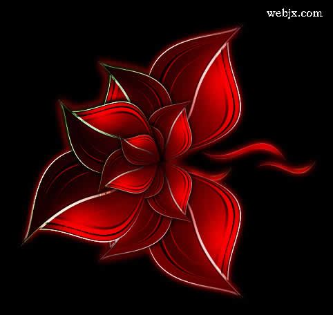 Photoshop鼠绘造型漂亮的花朵图案