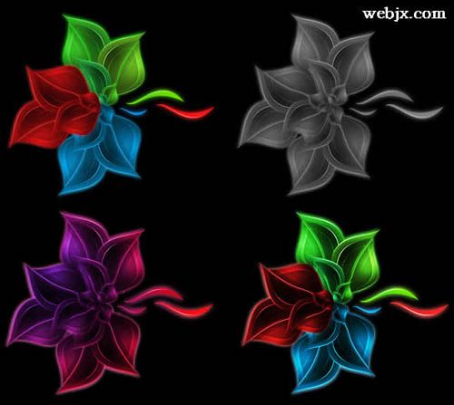 Photoshop鼠绘造型漂亮的花朵图案