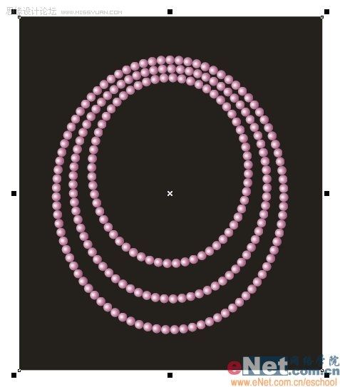 Coreldraw绘制一串发光的珍珠项链,PS教程,思缘教程网