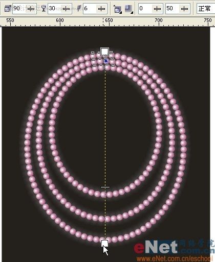 Coreldraw绘制一串发光的珍珠项链,PS教程,思缘教程网