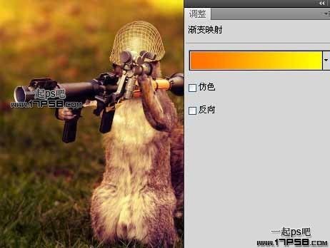 Photoshop合成可爱的武装松鼠战士图片
