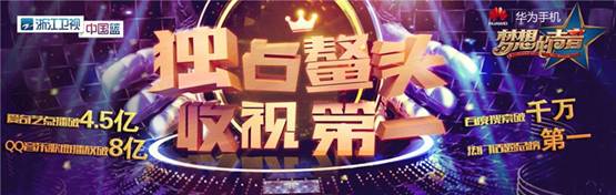 说明: 浙江卫视《梦想的声音》蝉联收视冠军 收视口碑持续领航