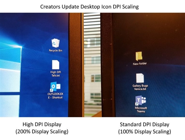 Windows 10 RS3高DPI截图对比:200%依旧清晰