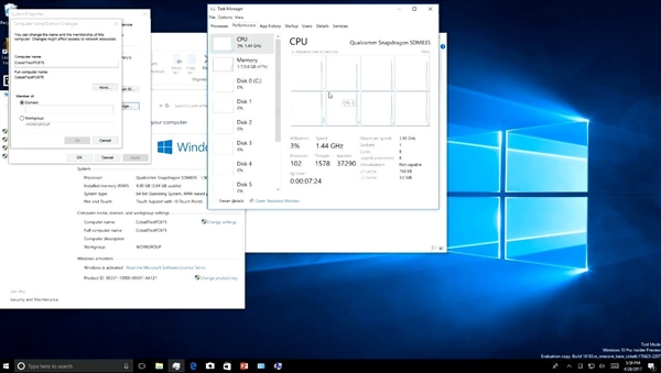 微软首发ARM版Windows 10 PC实机演示:完美安装运行x86软件
