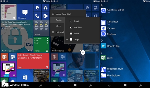 Windows 10 CShell界面首曝:跨设备统一UI