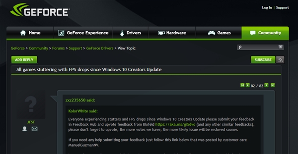 掉帧、卡顿 最新Win10坑惨游戏玩家！微软宣布部分修复