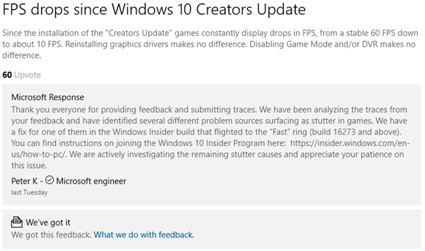 掉帧、卡顿 最新Win10坑惨游戏玩家！微软宣布部分修复