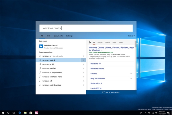 Windows 10 RS4新版界面现身：全局搜索大变样