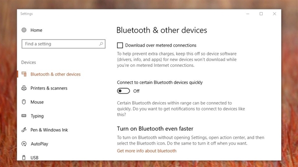 Windows 10 RS4贴心新功能：蓝牙设备靠近就配对