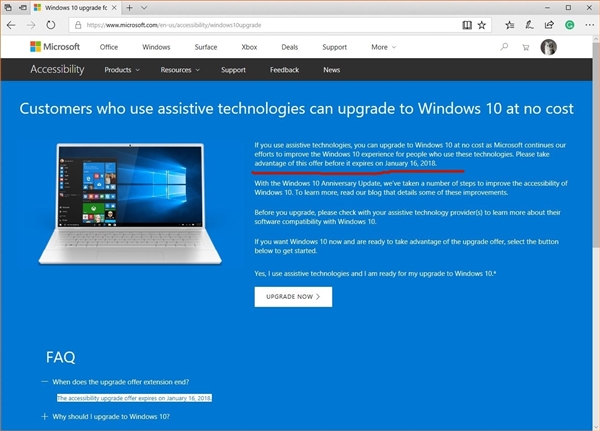 微软宣布Windows 10免费升级再次延期：截至1月16日