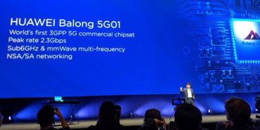 MWC 2018：华为发布全球首款5G商用芯片巴龙5G01！    