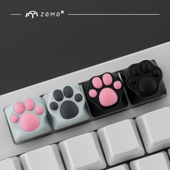 ZOMO黑科技新品，猫PP温感变色金属键帽。