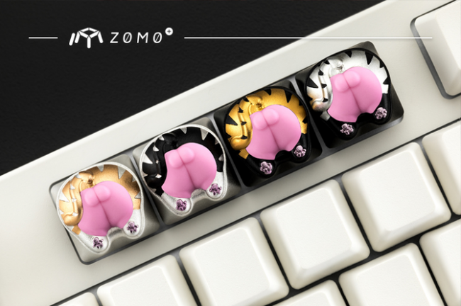 ZOMO黑科技新品，猫PP温感变色金属键帽。