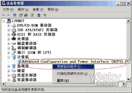 图为：“Advanced Configuration and Power Interface PC”