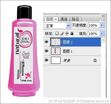 Photoshop鼠绘教程:绘制瓶装洗发水广告效果图
