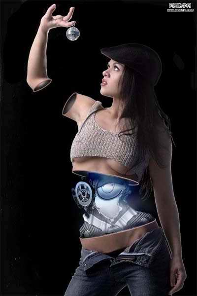 PS创意合成美女机器人