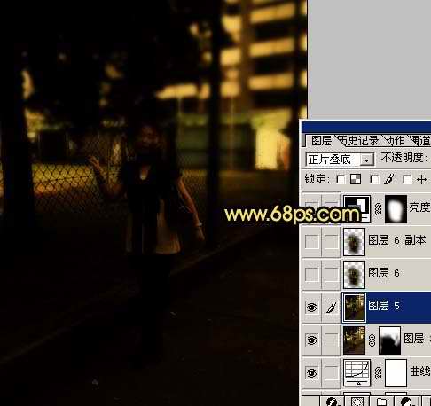 Photoshop调出人物照片柔和的仿夜色效果