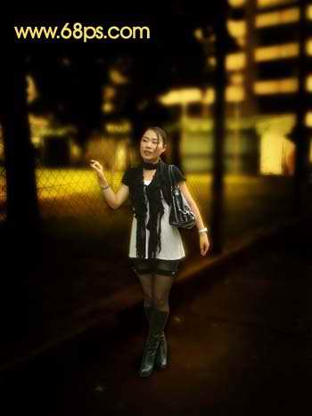 Photoshop调出人物照片柔和的仿夜色效果