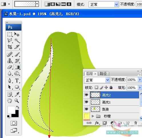 Photoshop初学者实例教程:鼠绘漂亮水晶水果图标