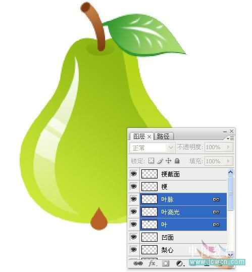 Photoshop初学者实例教程:鼠绘漂亮水晶水果图标