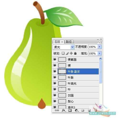Photoshop初学者实例教程:鼠绘漂亮水晶水果图标