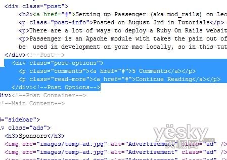 Photoshop教程:把PSD模板切为XHTML+CSS