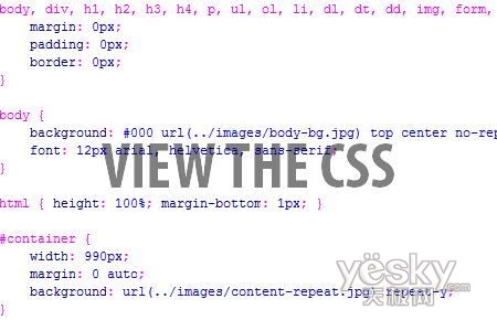 Photoshop教程:把PSD模板切为XHTML+CSS