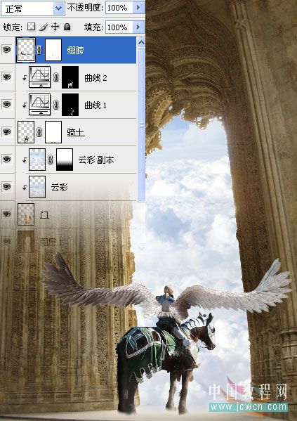 Photoshop精彩合成教程:天使骑士出征史诗场景的制作