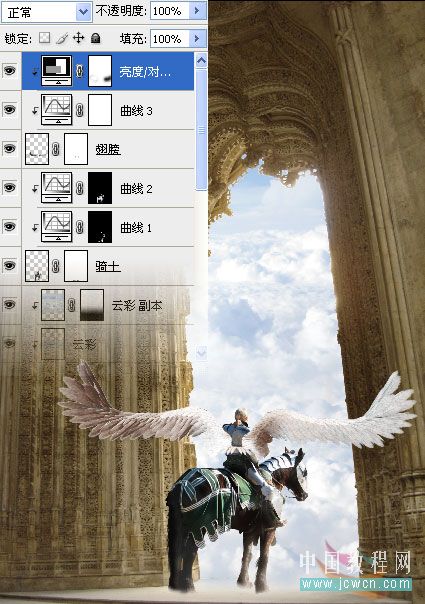 Photoshop精彩合成教程:天使骑士出征史诗场景的制作