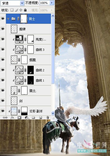 Photoshop精彩合成教程:天使骑士出征史诗场景的制作